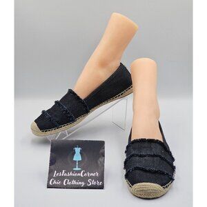 NWOB Michael Kors Women's Dark Blue Denim Tibby Espadrilles Flats Size 9M 2688